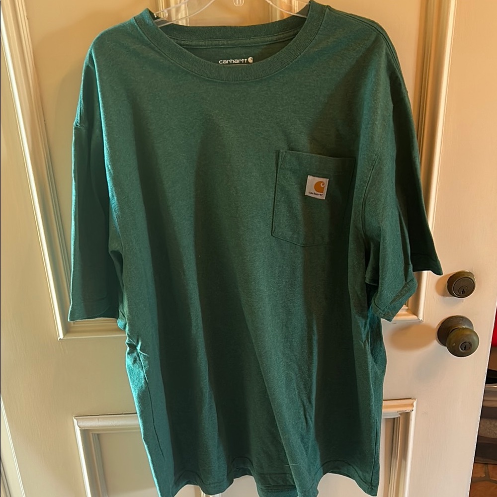 Carhartt Forest Green Tee with Pocket
